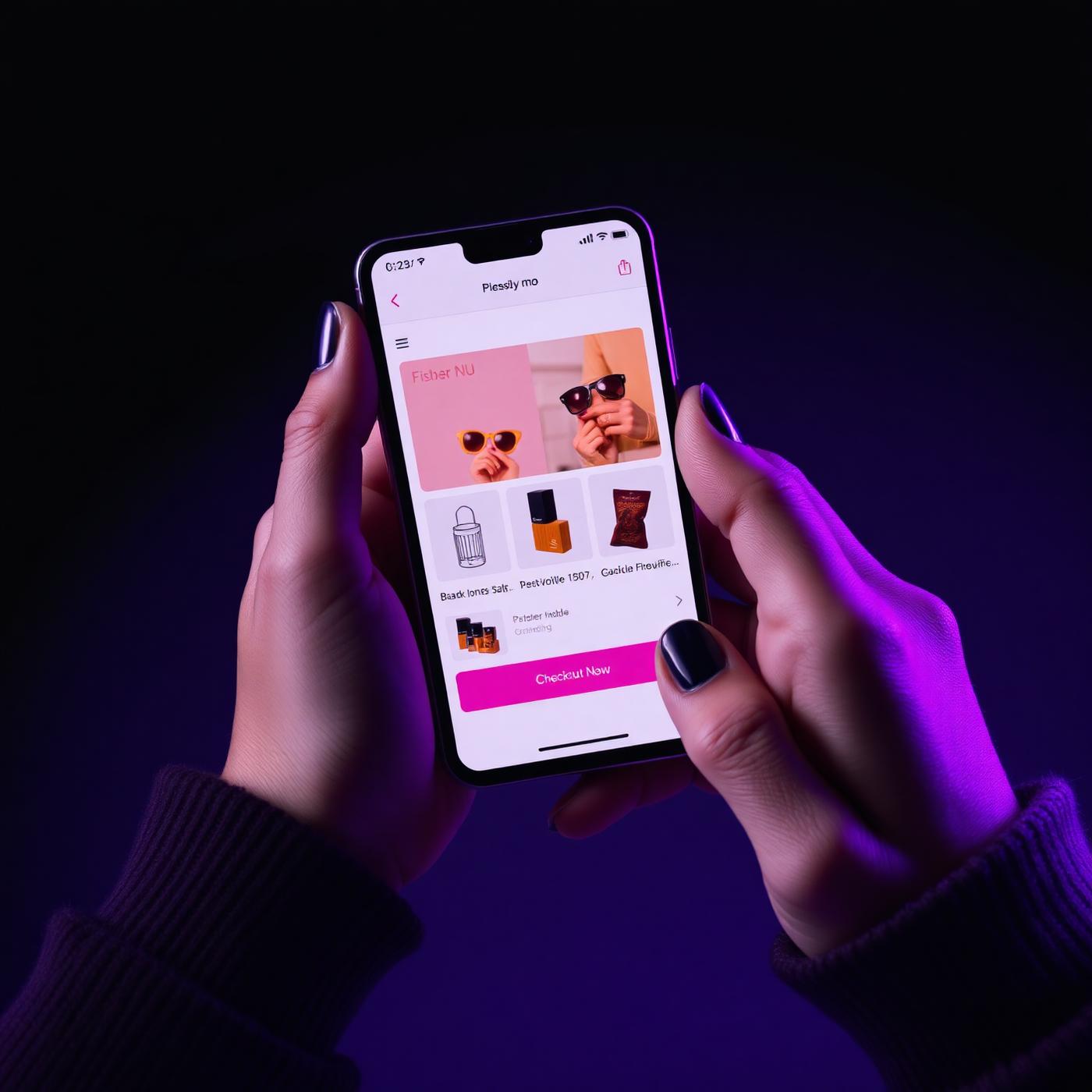 Custom shopping app on mobile